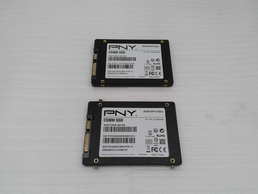 Lot of 2 PNY CS900 250GB 2.5" SATA Internal SSD  SSD7CS900-250-RB