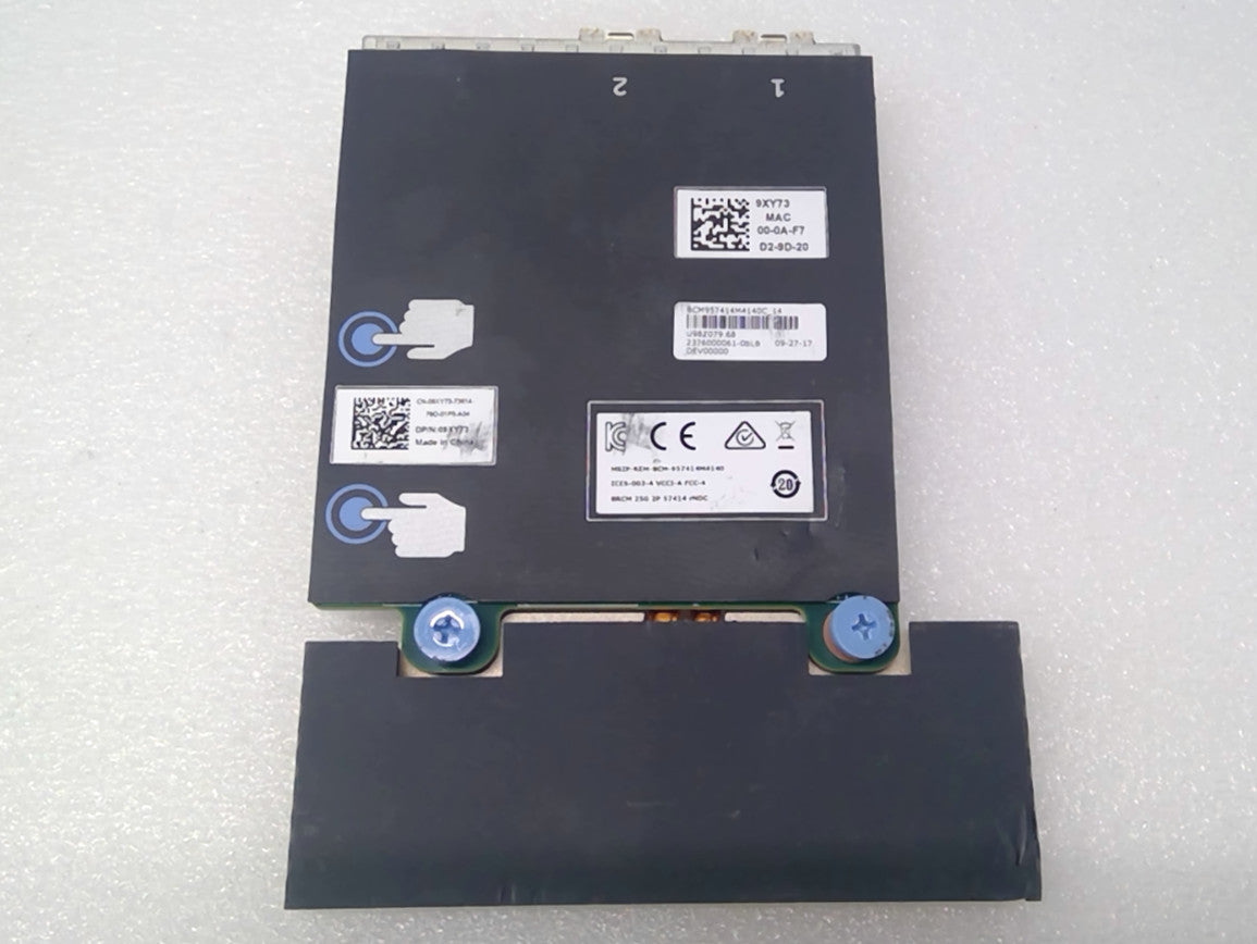 09XY73 9XY73 Dell Broadcom 57414 25Gb Dual Port SFP28 RNDC Network Daughter Card