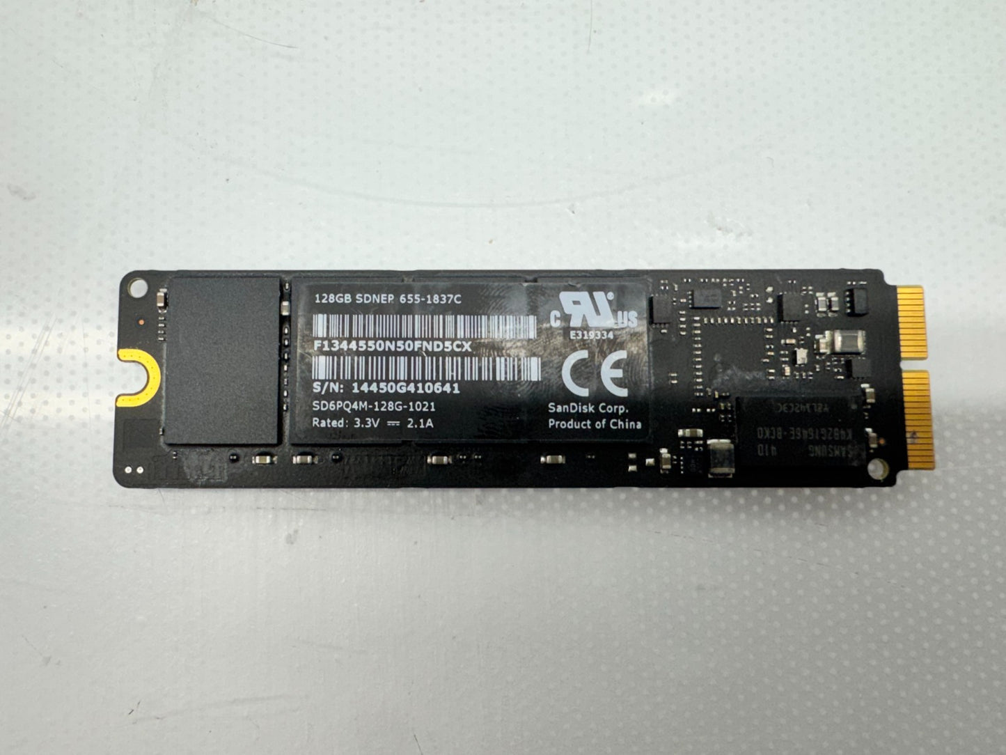 lot of 2 Apple 128GB SSD for Macbook model MZ-JPV128R/0A2 SD6PQ4M-128G-1021*READ