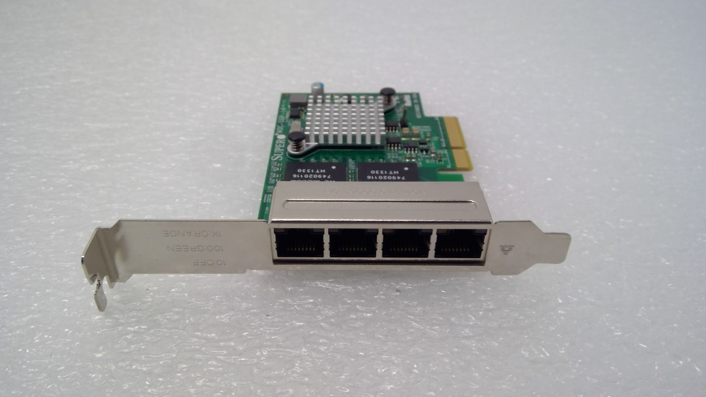 SuperMicro AOC-SGP-i4 Quad-Port Gigabit PCIe x8 Network Card H/Profile