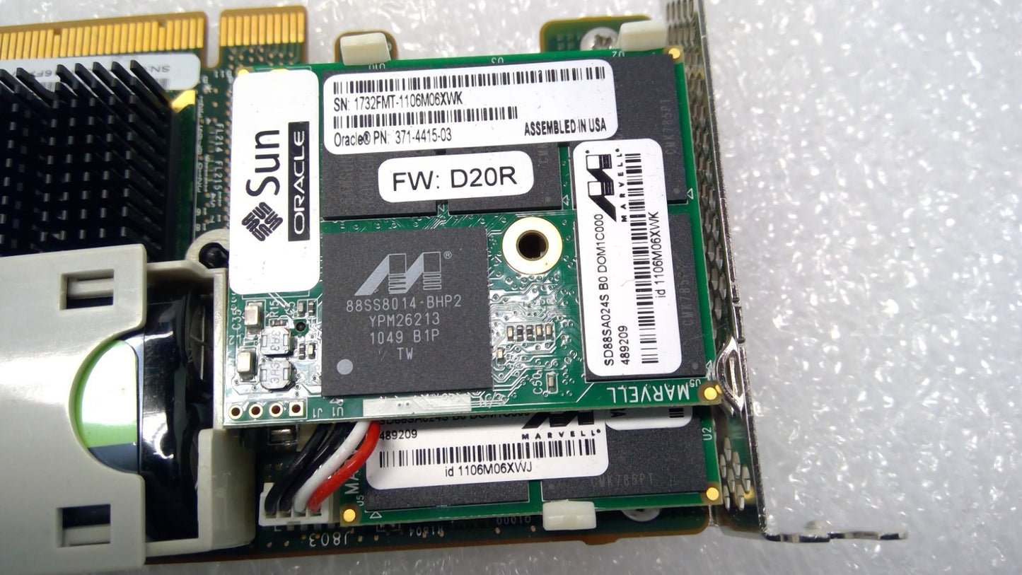 Sun Oracle 541-3731-08 SAS HBA PCI-E Flash Accelerator F20 96GB