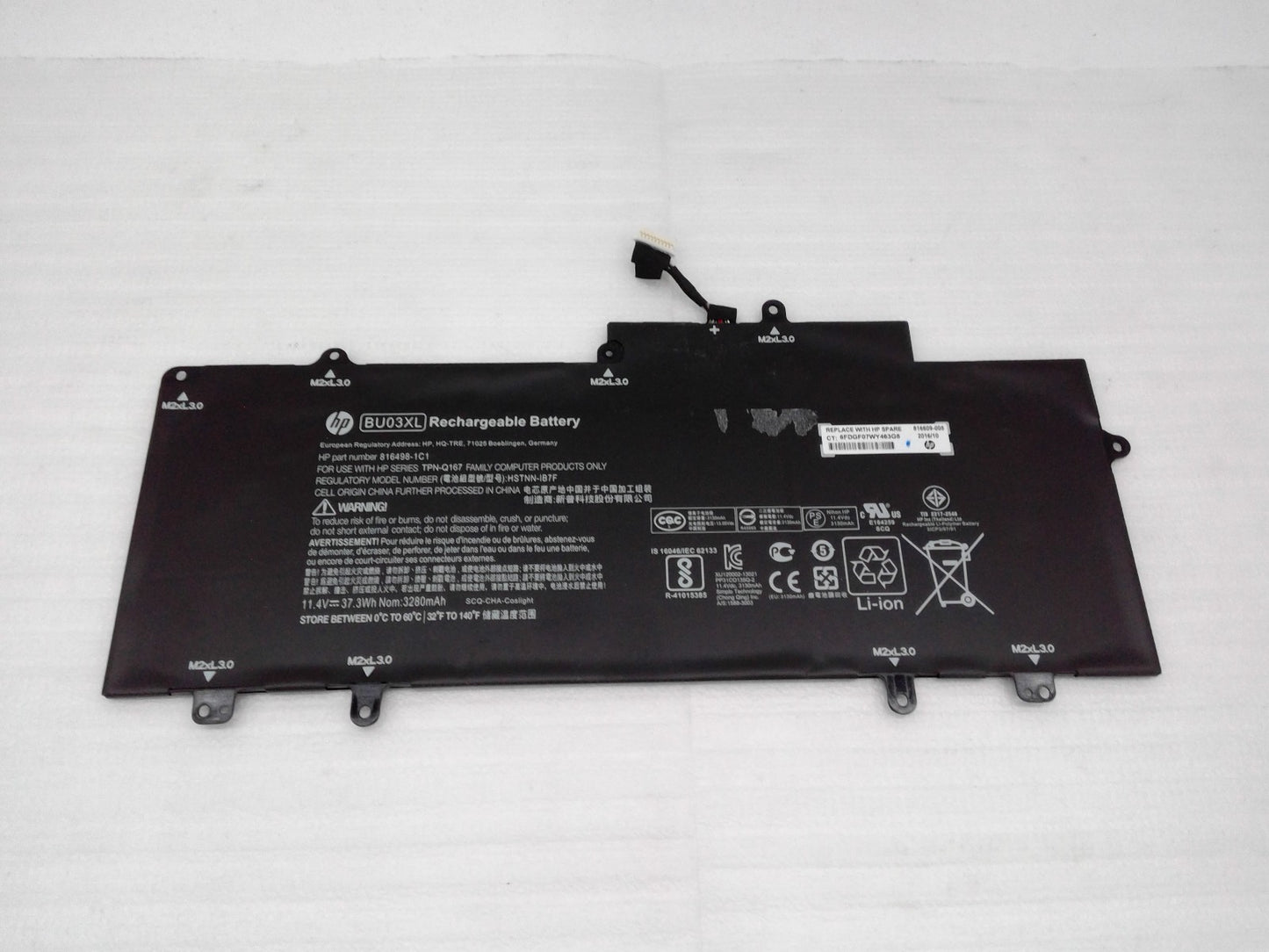 Genuine HP OEM BU03XL Battery HP, Chromebook 14 G4 Series, 816609-005 816498,