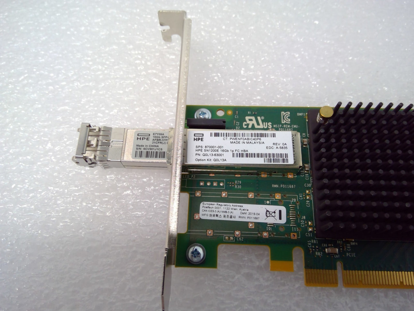 HPE Q0L13A SN1200E 16Gb 1 Port Fibre Channel HBA 870001-001  W/1x16G SFPP