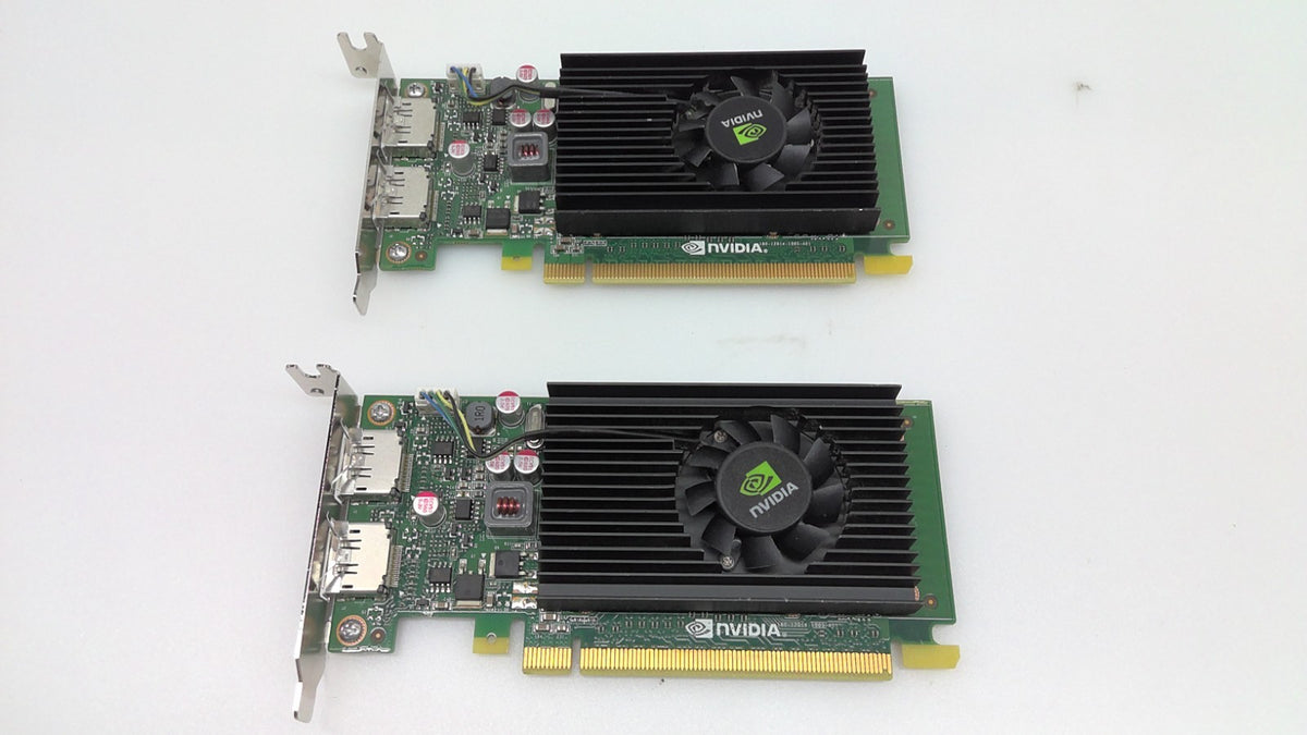 Lot of 2 HP  NVIDIA NVS 310 1 GB Dual DisplayPort  Graphics Card 818243-001 Low