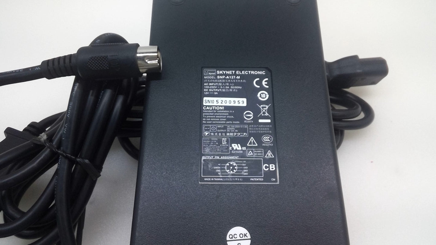Genuine SKYNET 12V 9A SNP-A127-M 8-PIN AC/Adapter For Barco Display Monitor