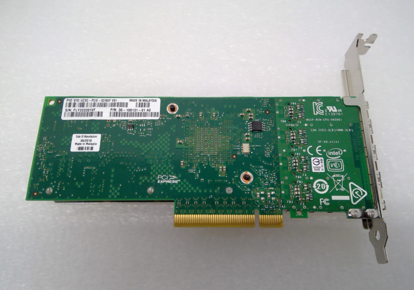 Cisco X710-DA4 Quad-Port 10GB SFP+ PCIe X8 Server Network Card  30-100131-01