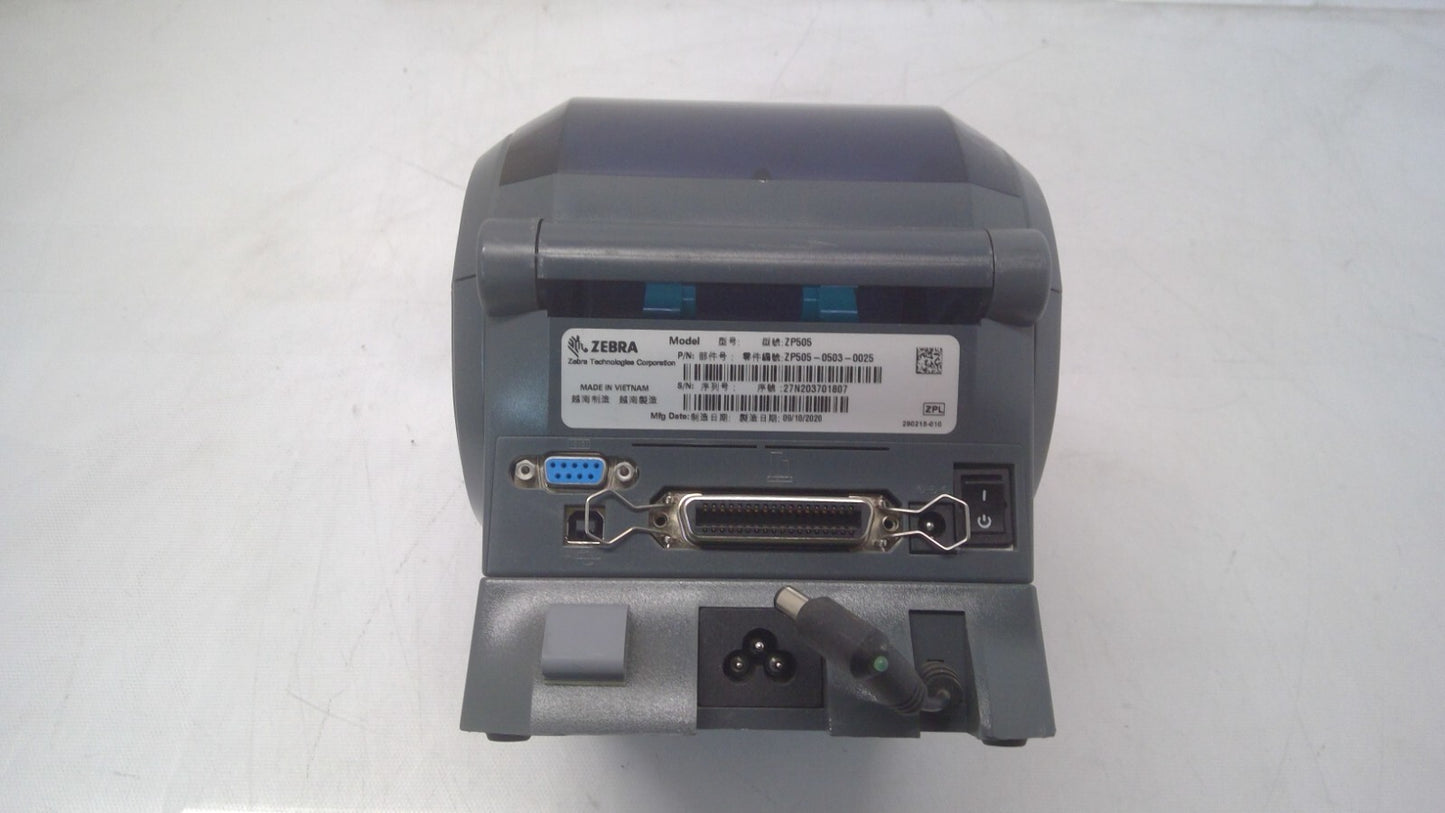 Zebra ZP 505 ZP505-0503-0025 Direct Thermal Barcode Printer USB Peeler 203DPI