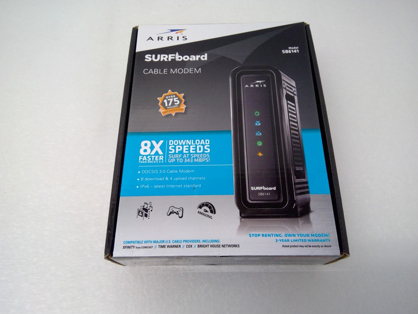 OpenBox ARRIS Surfboard DOCSIS  Arris Surfboard SB6141 8X Faster Than Docsis 2.0