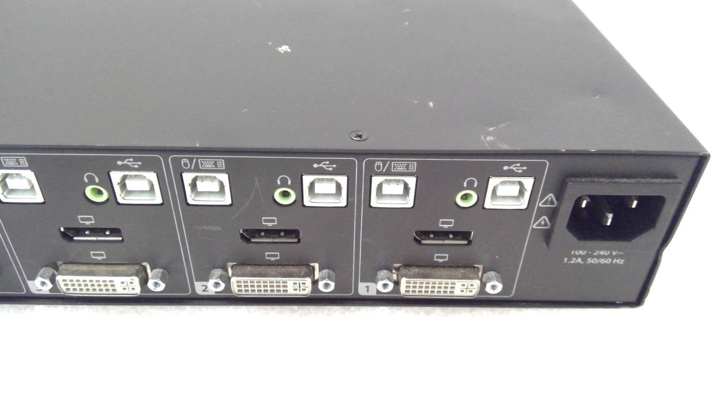 Cybex SC945XD 4-Port Dual-Head DVI-I+DP Secure KVM+DPP Switch Dual Monitor CAC
