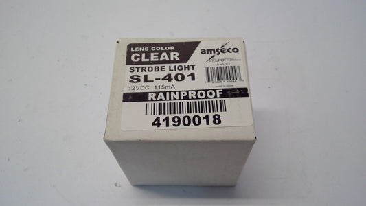 NEW AMSECO  SL-401 CLEAR STROBE LIGHT 12VDC 115mA waterproof
