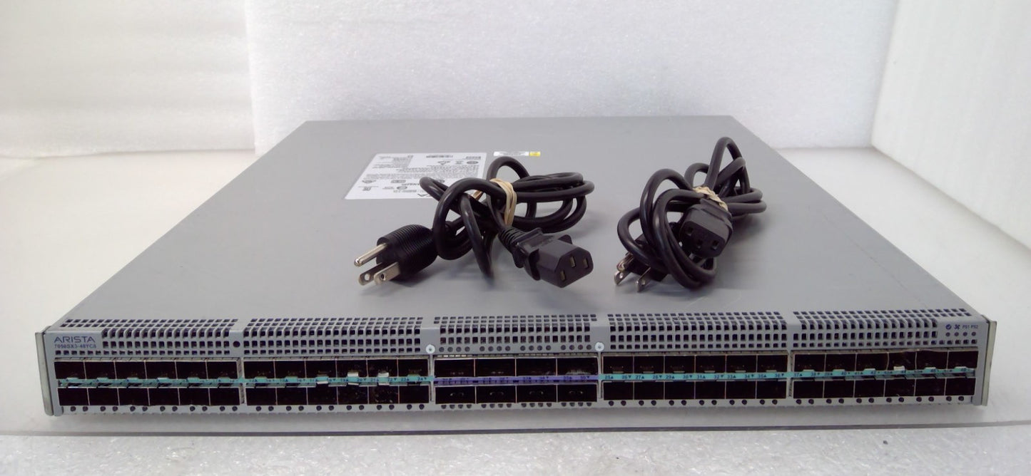 ARISTA DCS-7050SX3-48YC8 DATA CENTER SWITCH w/ 48x 25G SFP + 8x 100 QSFP  2x 500
