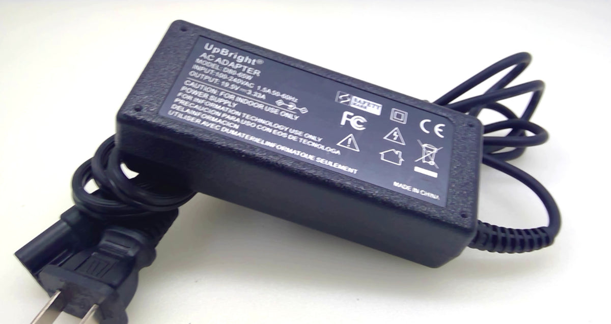 UpBright D80-65W 65W 19.5V 3.33A AC/DC Power Adapter w/ AC Power Cord