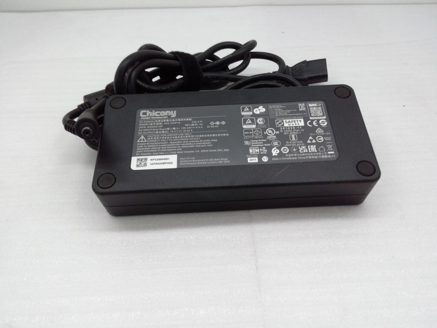 Acer/Chicony 330W 19.5V Charger A20-330P1A 5.5mm Power Adapter, Predator Helios