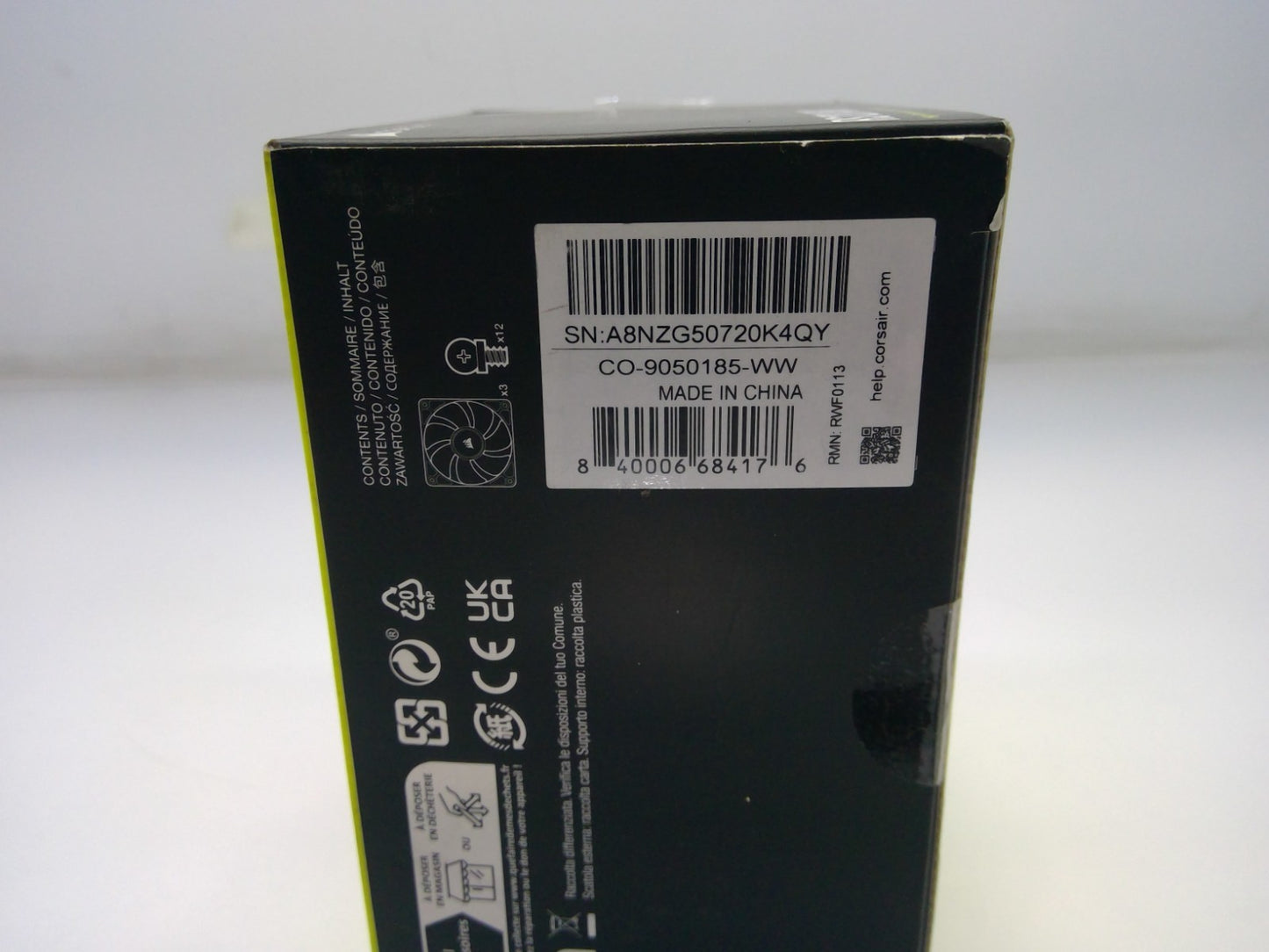 CORSAIR - RS120 ARGB 120mm PWM Fans (3-pack) - White CO-9050185-WW Open Box