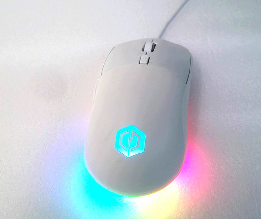 Cyberpower PC Gaming Mouse MO-131-303 RGB Optical USB Wired White Tested