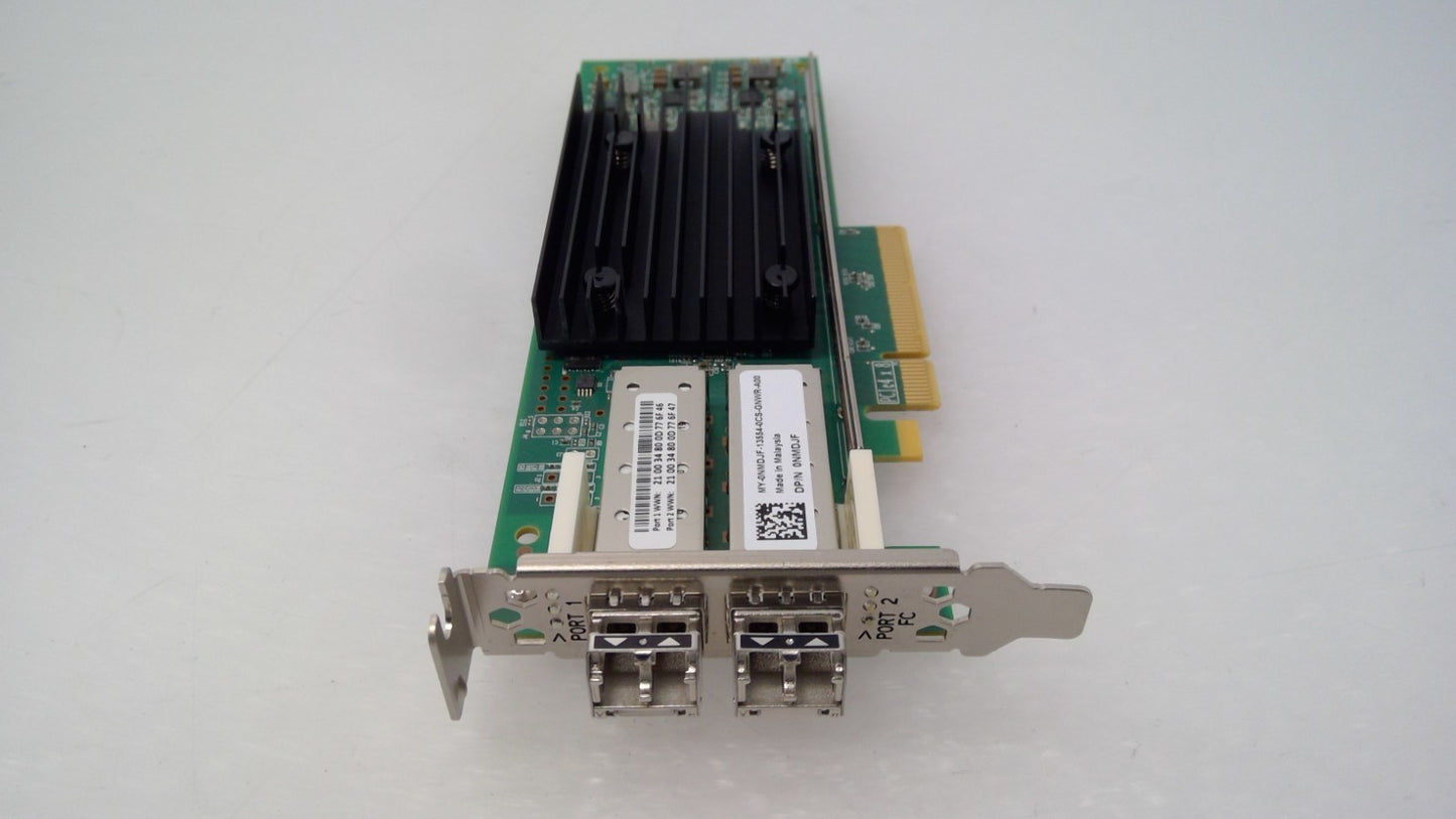 DELL 0K6M2F QLogic QLE2772L-DEL Fibre Channel HBA 0NMDJF W/2 32Gb SFP QLE2772