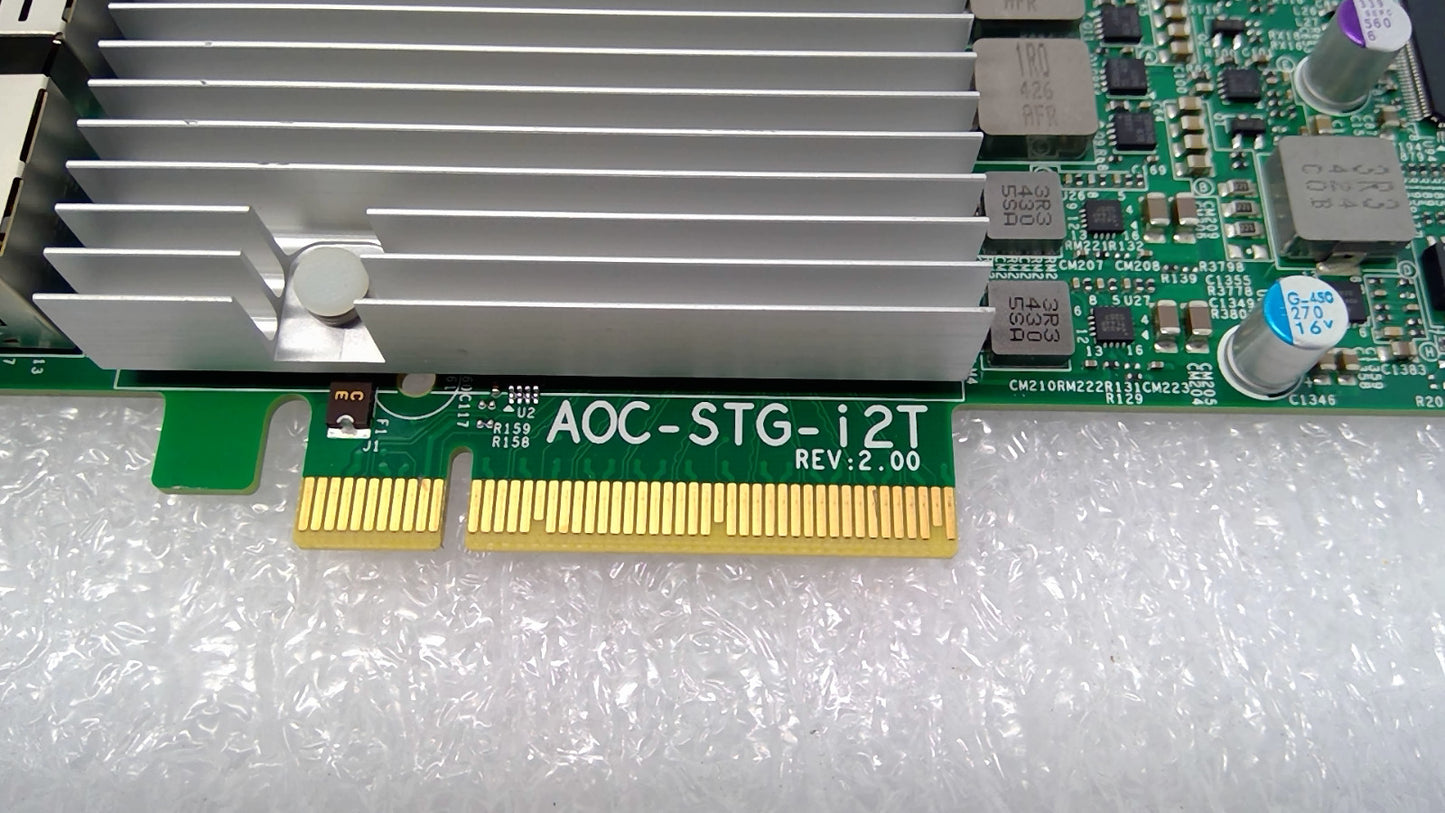 Supermicro AOC-STG-i2T REV 2.00 Dual Port 10GbE Ethernet PCI-E Adapter NIC LOW P
