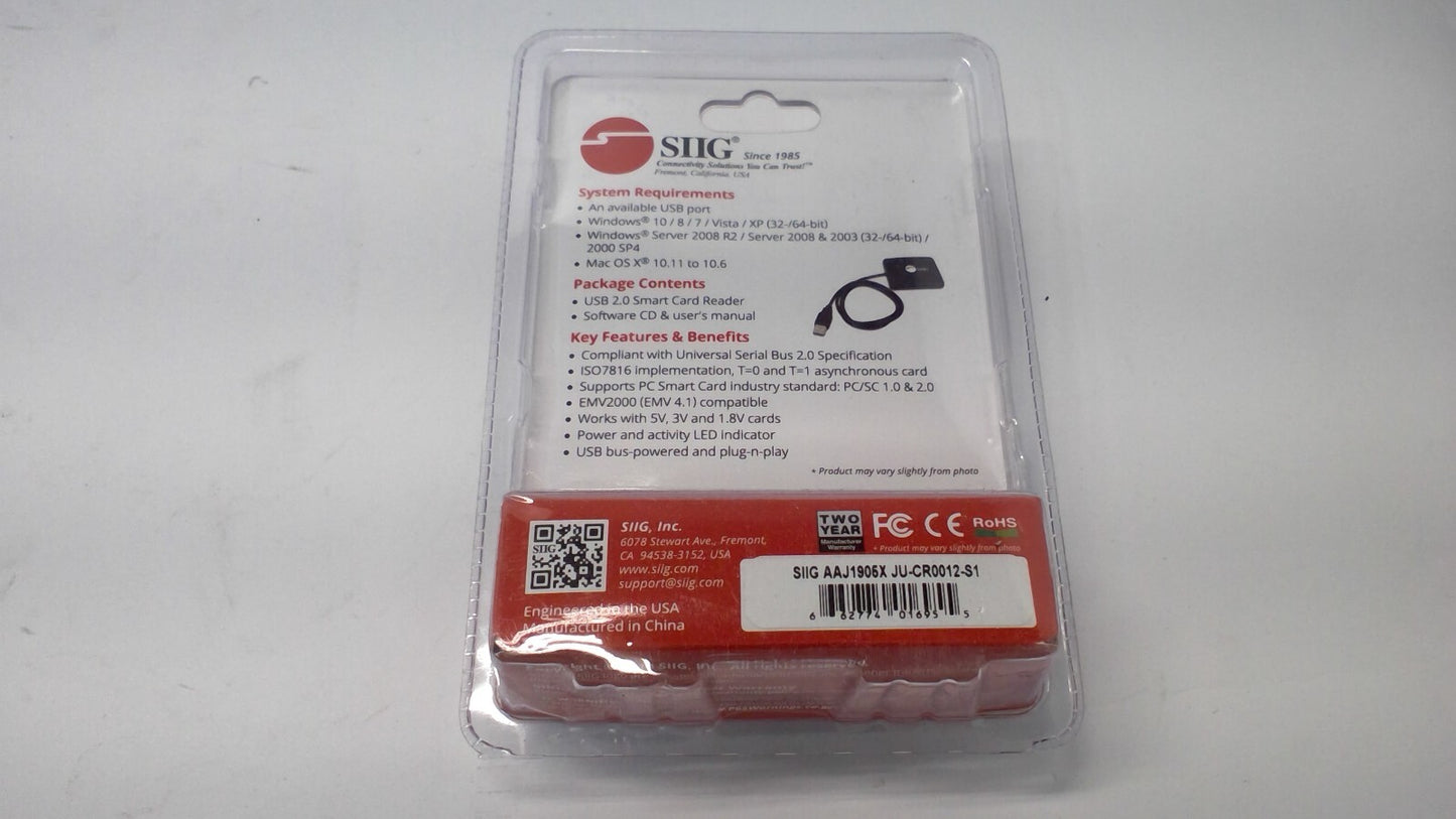 SIIG All-in-one USB 2.0 Multi-Slot Card Reader/Writer Apple Mac PC JU-MR0C12-S1