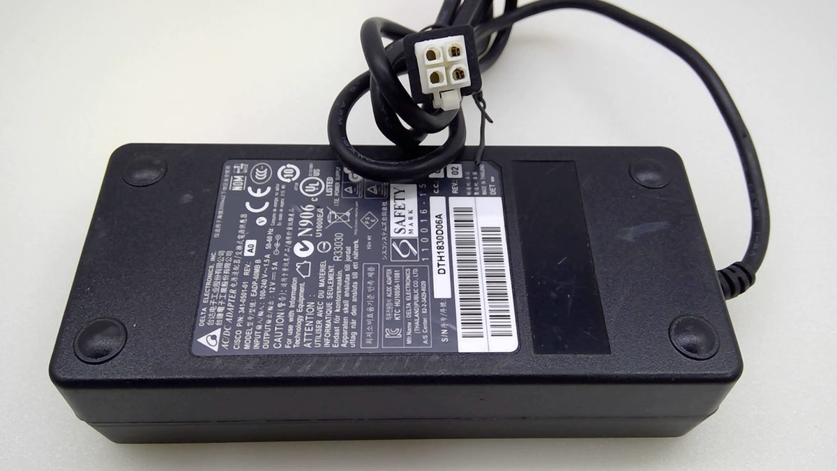 Genuine Cisco ASA5506 60W AC Adapter 341-0501-01 Delta 12V 5A 4-Pin