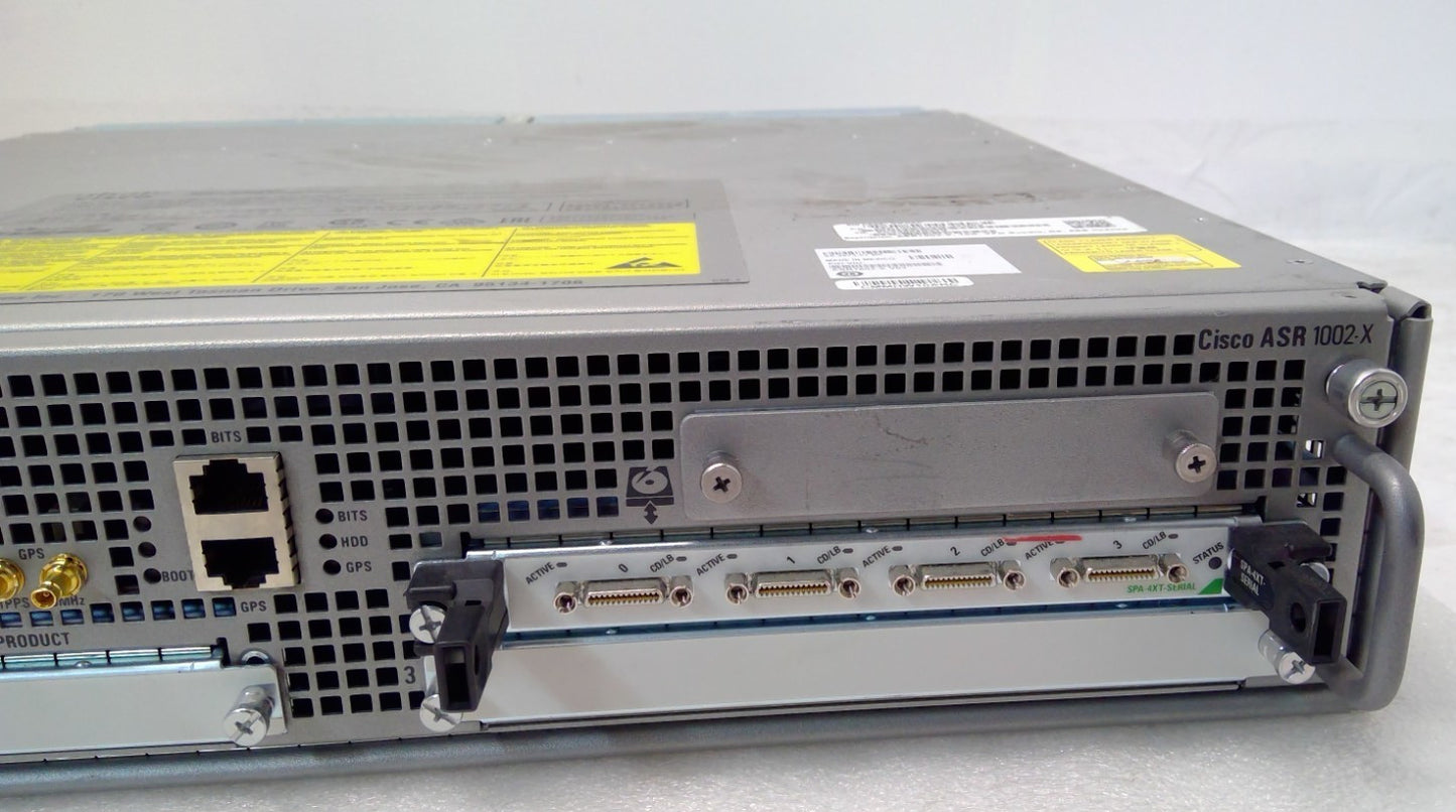 Cisco ASR1000 Aggregation Services Router ASR1002-X W/SPA-4XT-SERIAL