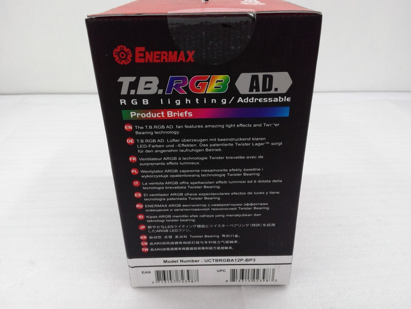 NEW Enermax T.B. RGB Advance ARGB 120mm PC Case Fan - 3 Pack UCTBRGBA12P-BP3