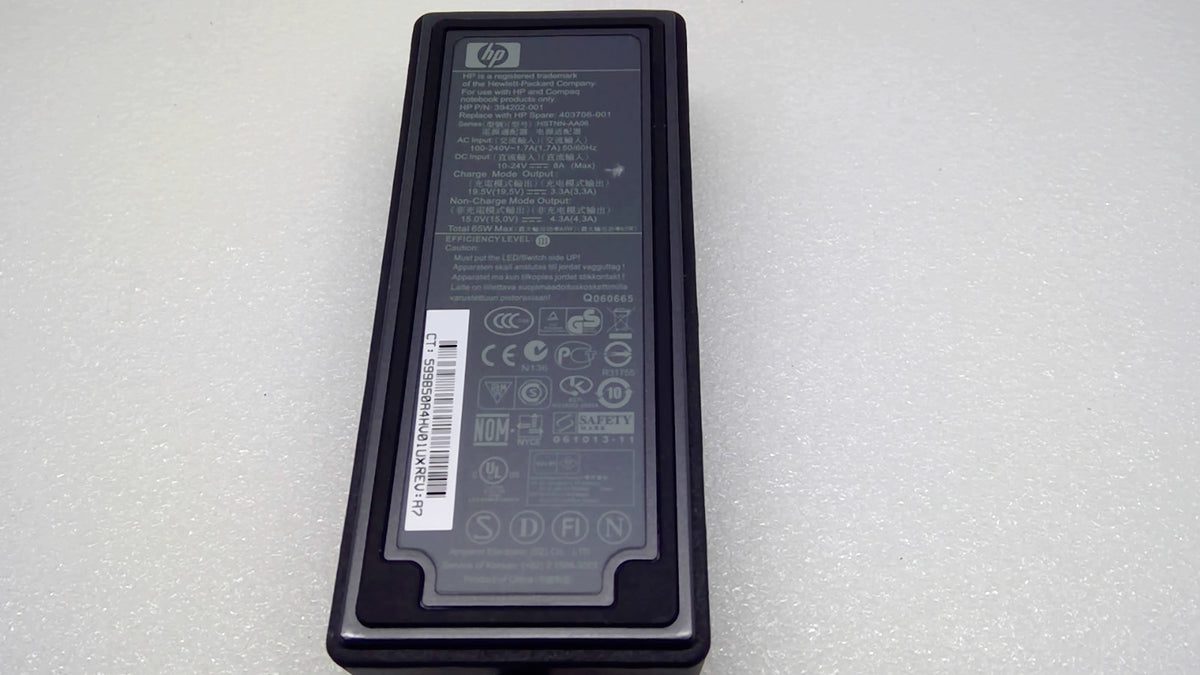 Genuine HP HSTNN-AA06 65W AC DC Adapter 394202-001 403706-001 OEM