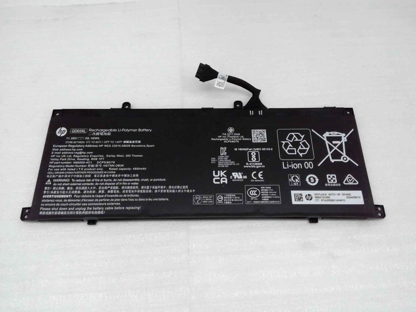 Genuine HP GD03XL Battery for HP OmniBook X 14 Envy x360 14 TPN-DB1V HSTNN-AB1E