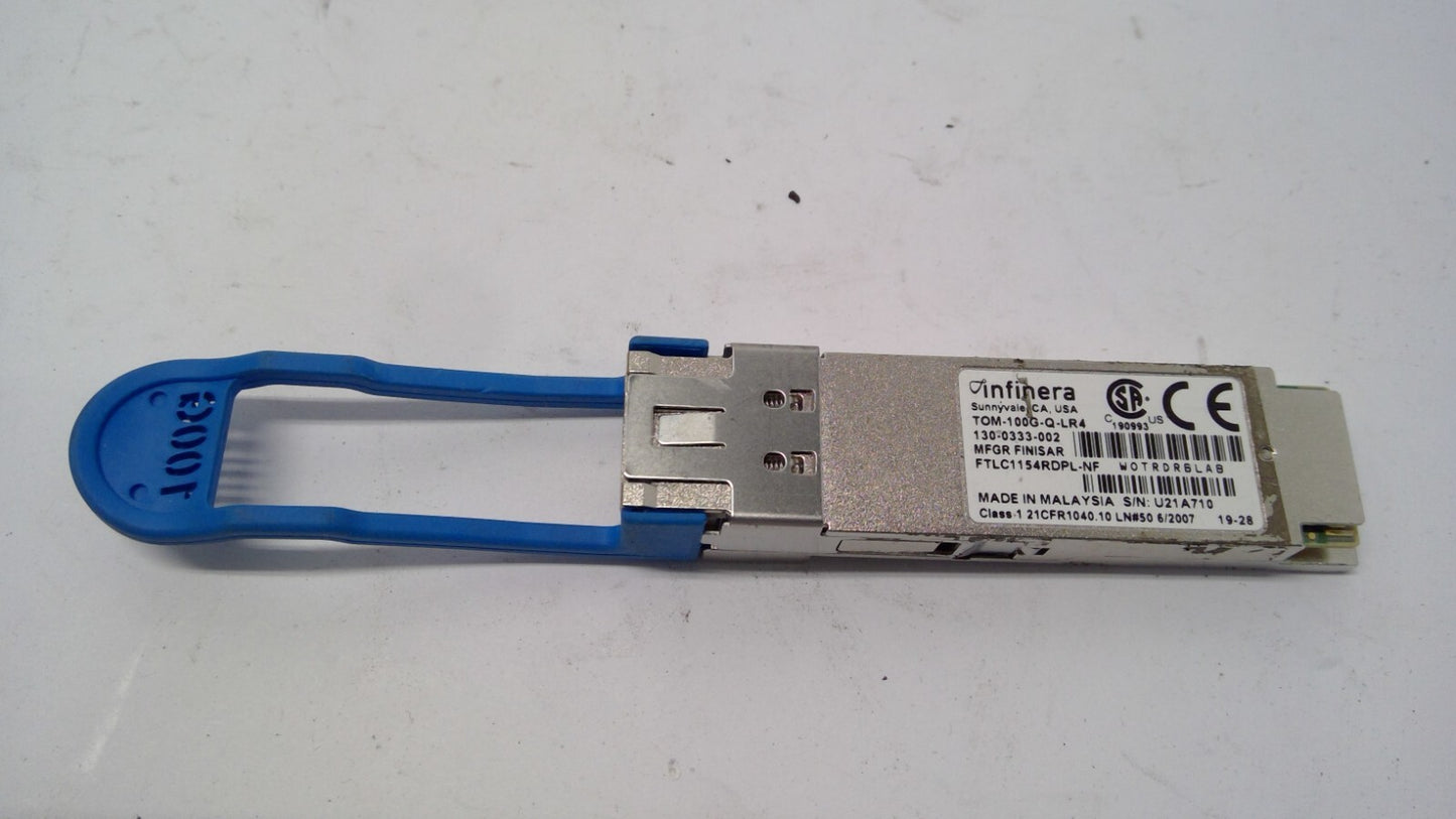 Infinera TOM-100G-Q-LR4 130-0333-002, 100G FINISAR(FTLC1154RDPL-NF) 100GBASE-LR4