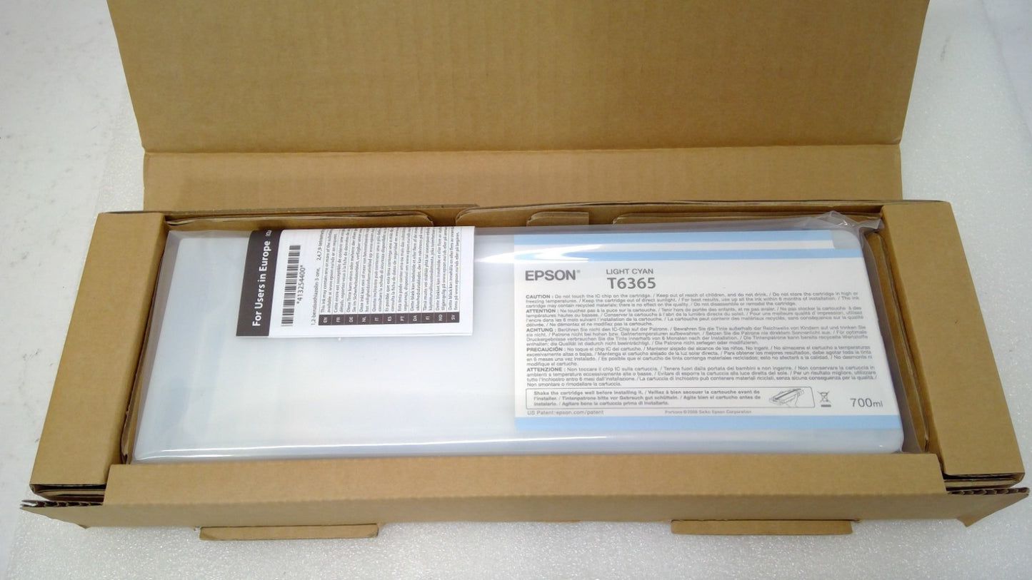 Genuine Epson T6365 Light Cyan Ink Cartridge Pro 7900 9900