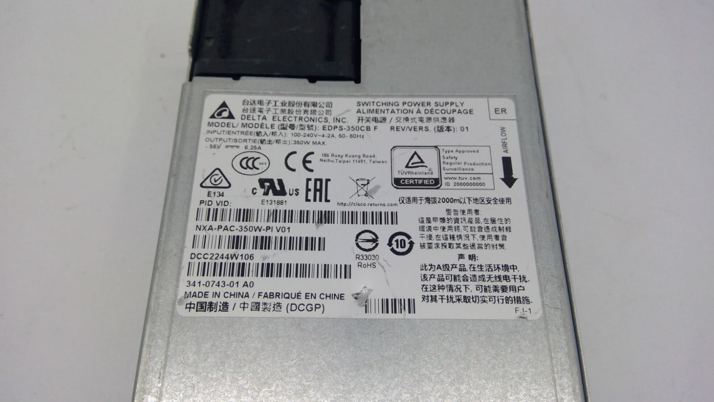 Cisco NXA-PAC-350W-PI Nexus Port-Side Intake 350W Power Supply