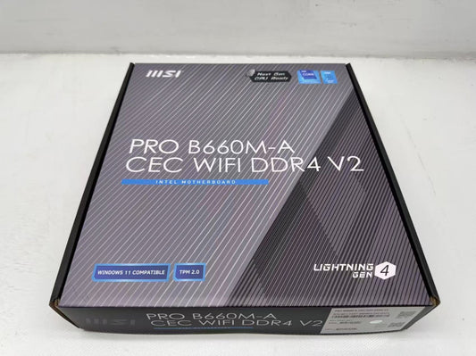 MSI PRO B660M-A CEC WIFI DDR4 V2 Motherboard Intel Brand New
