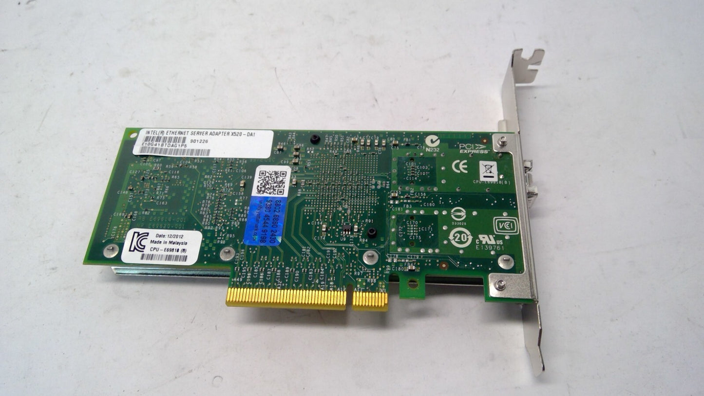 Intel X520-DA1 Single Port 10Gbe Ethernet Converged Network Adapter High Profile