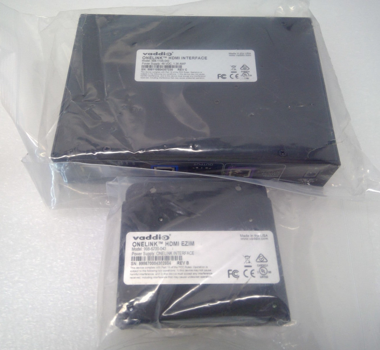 Vaddio OneLink HDMI Interface & EZIM 998-1105-043 & 998-6700-043 W/AC