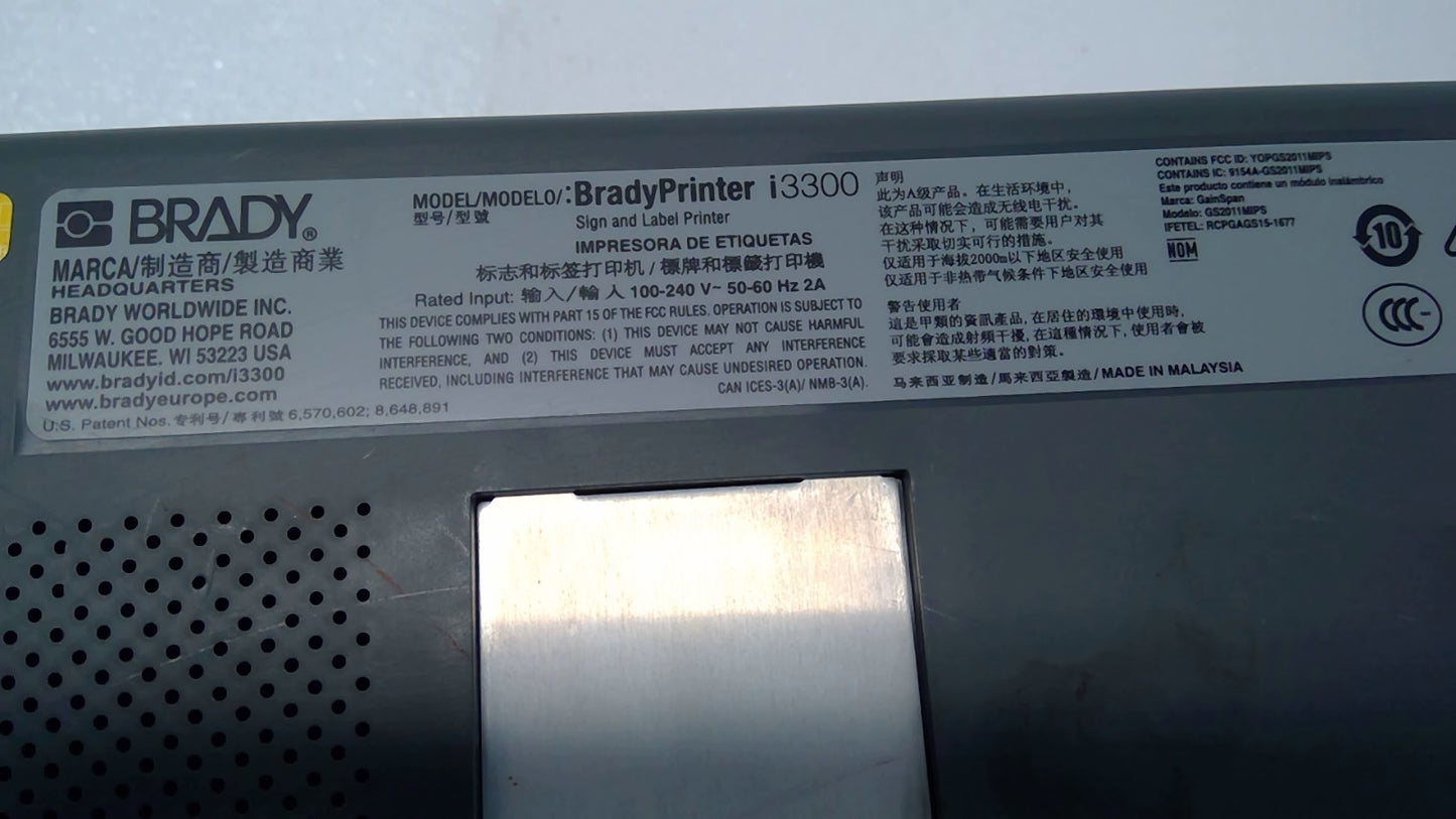 BradyPrinter i3300 149552 Industrial Label Printer with Wi-Fi
