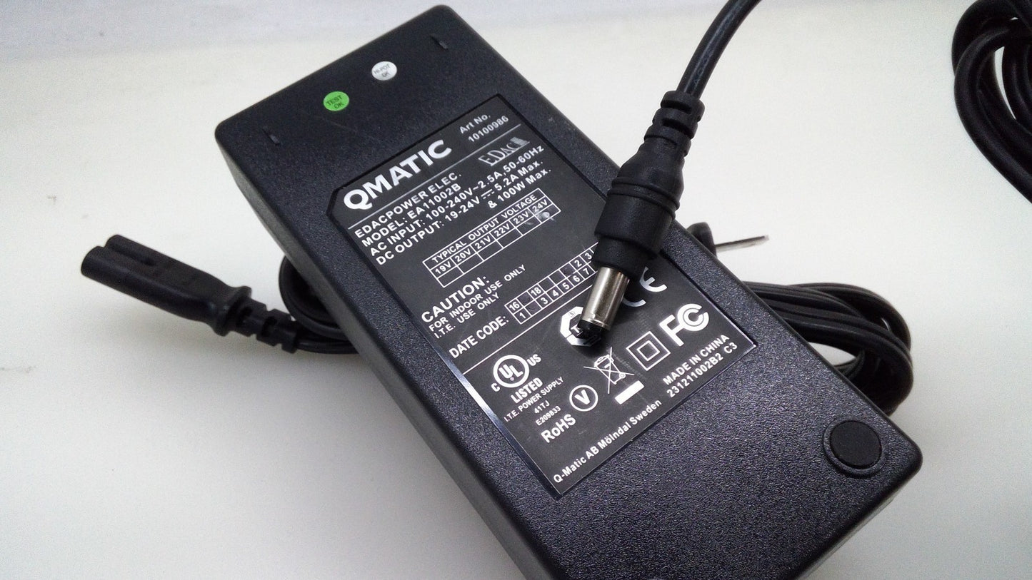 Edac Edacpower Elec. EA11002B 5.5*2.1mm 19-24V 5.2A MAX 100W Adapter Charger