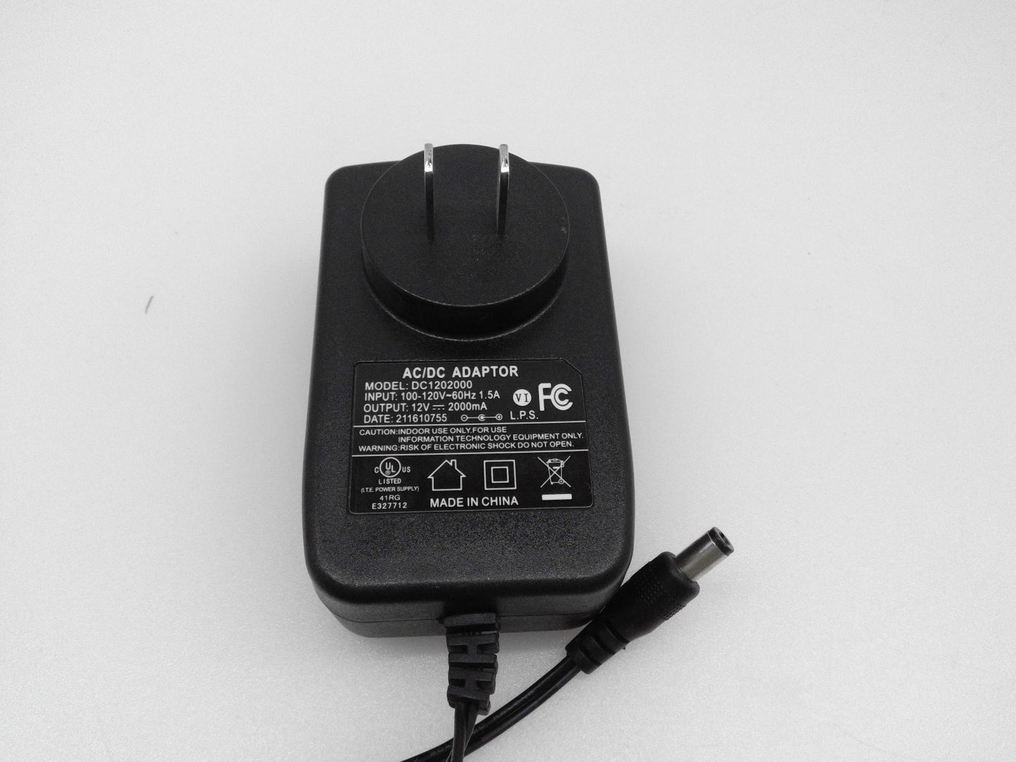 12V 2.0A/2000mA  AC/DC  Adapter Charger Power supply 5.5*2.1mm CYSK32-120200