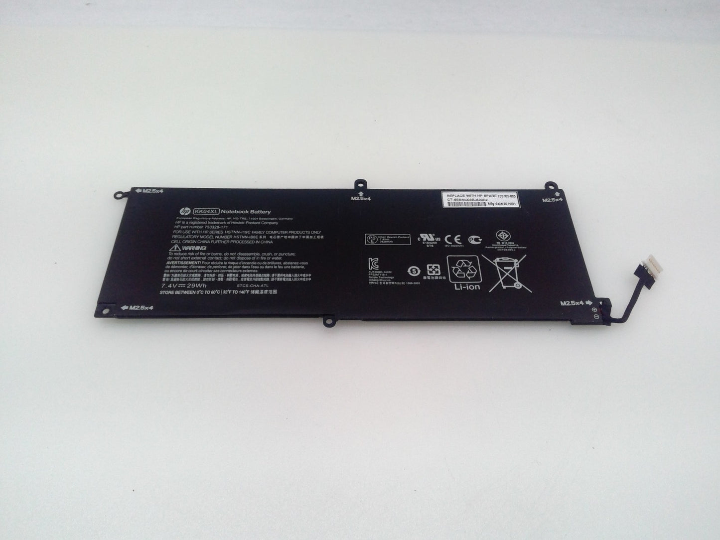 Genuine HP KK04XL Battery 7.4v 29Wh for Hp Pro x2 612 G1 753703-005 HSTNN-I19C