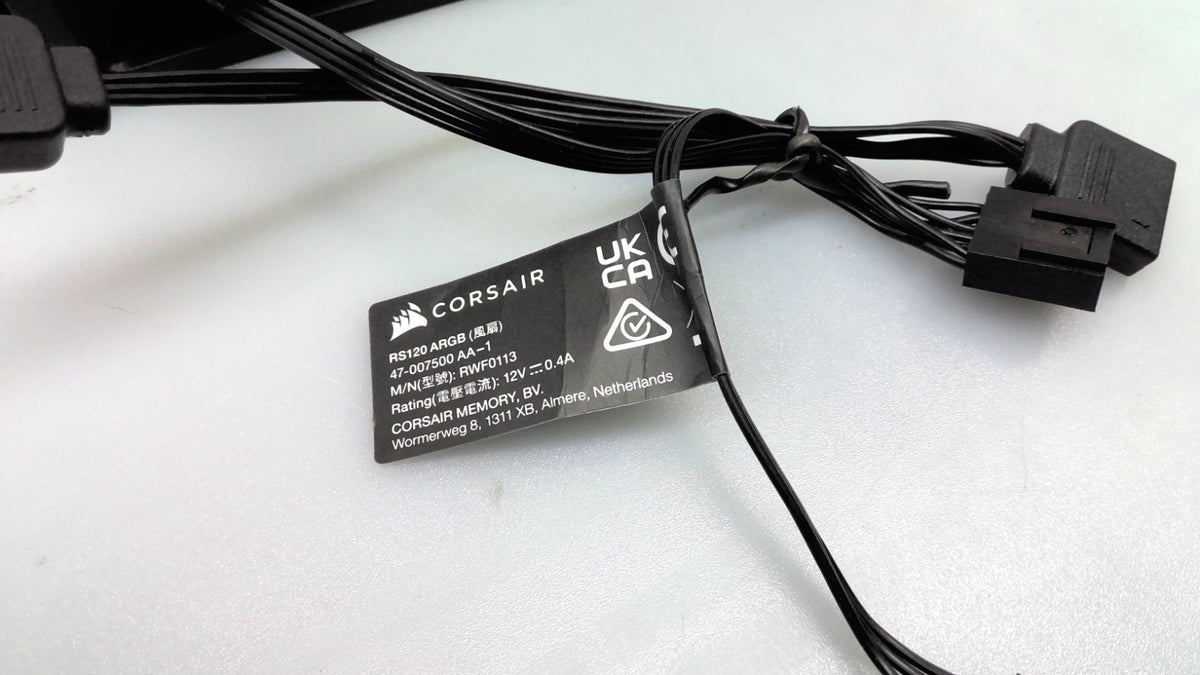 CORSAIR RS120 ARGB 120mm PWM Fan 12V 0.4A ‎RWF0113 Black