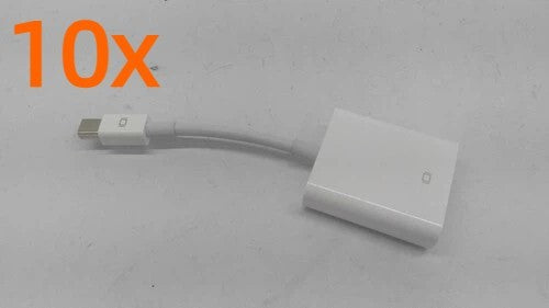 Lot of 10 OEM Original Apple A1307 Mini DisplayPort to VGA Adapter - White