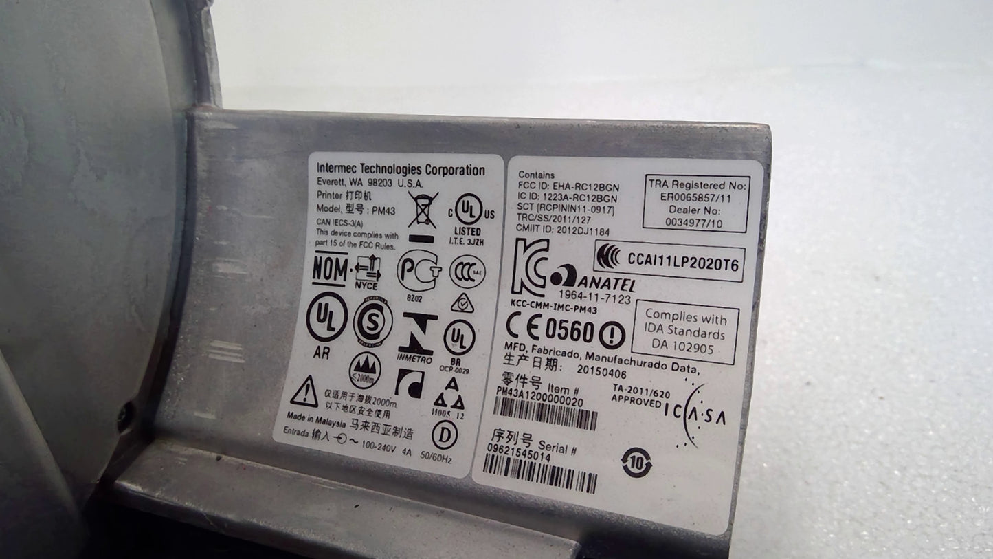 Intermec PM43 (PM43A1100000020) 203dpi Thermal Barcode Label Printer