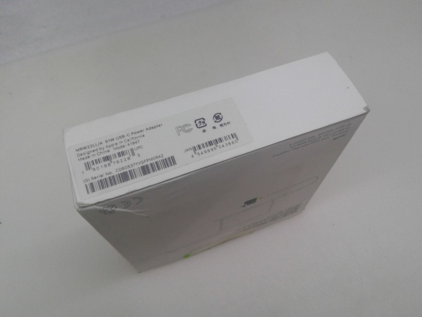 OEM Apple A1947 61W USB-C Power Adapter Wall Charger for MacBook Pro Open box