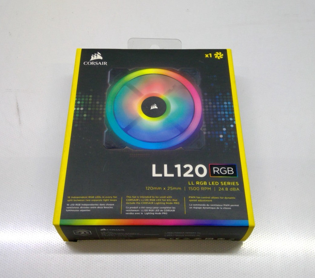 Corsair LL120 RGB 120mm Dual Light Loop RGB LED PWM Fan CO-9050071-WW Open Box