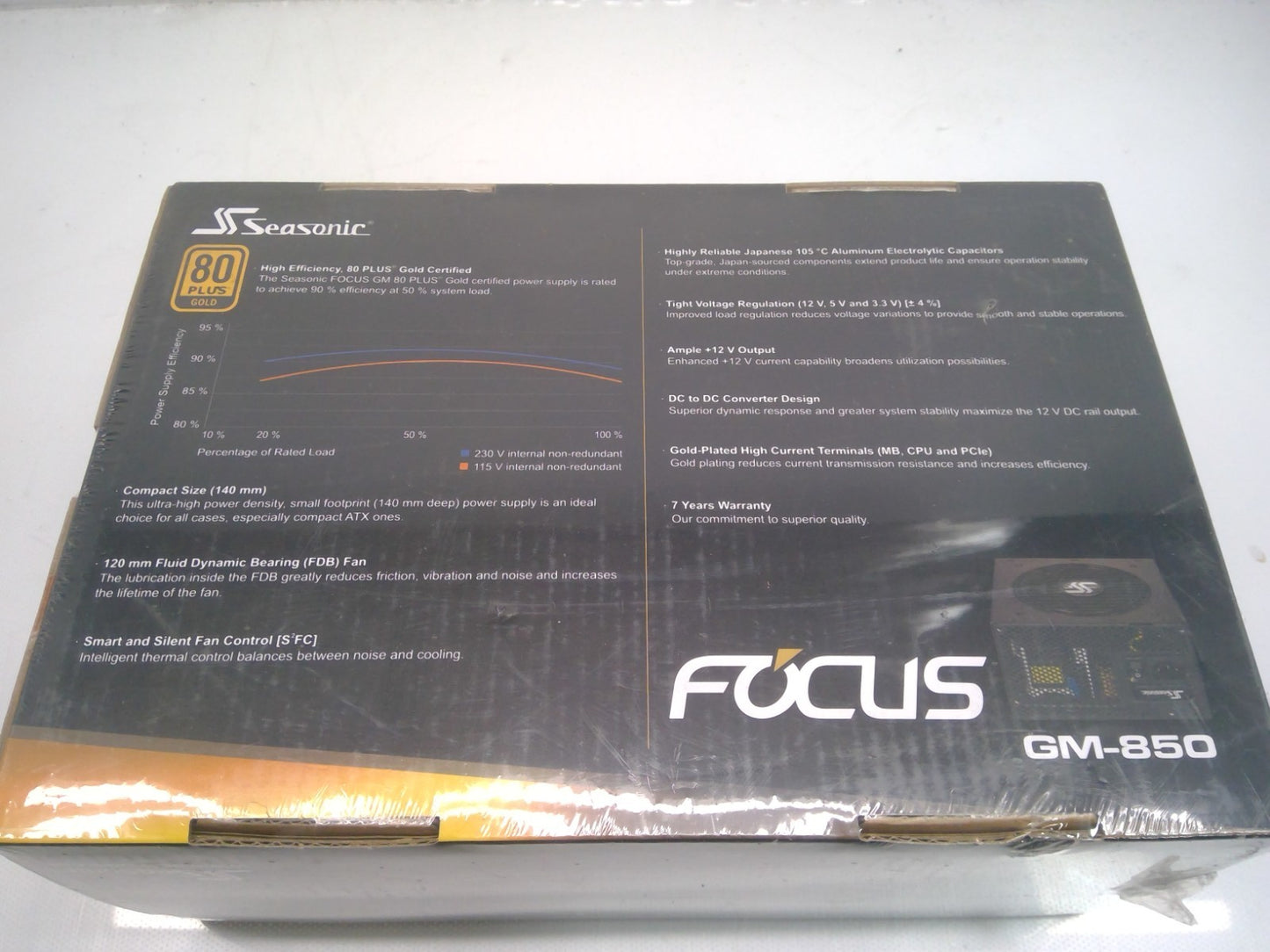 [New] Seasonic Focus GM-850 850w Semi-Modular ATX Power Supply PSU 80 Plus GOLD
