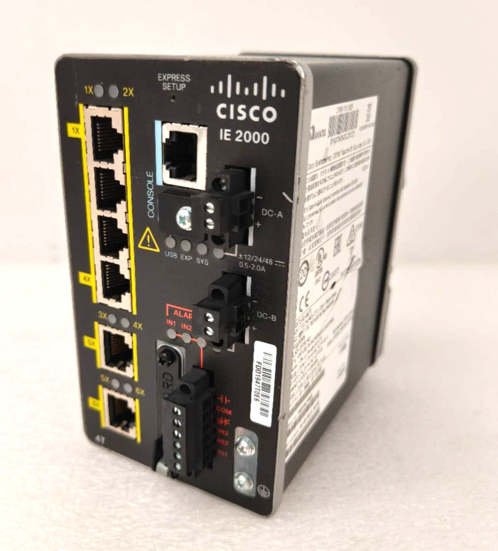 Cisco IE-2000-4T-B 4-Port 10/100 LAN Industrial Ethernet Network Switch