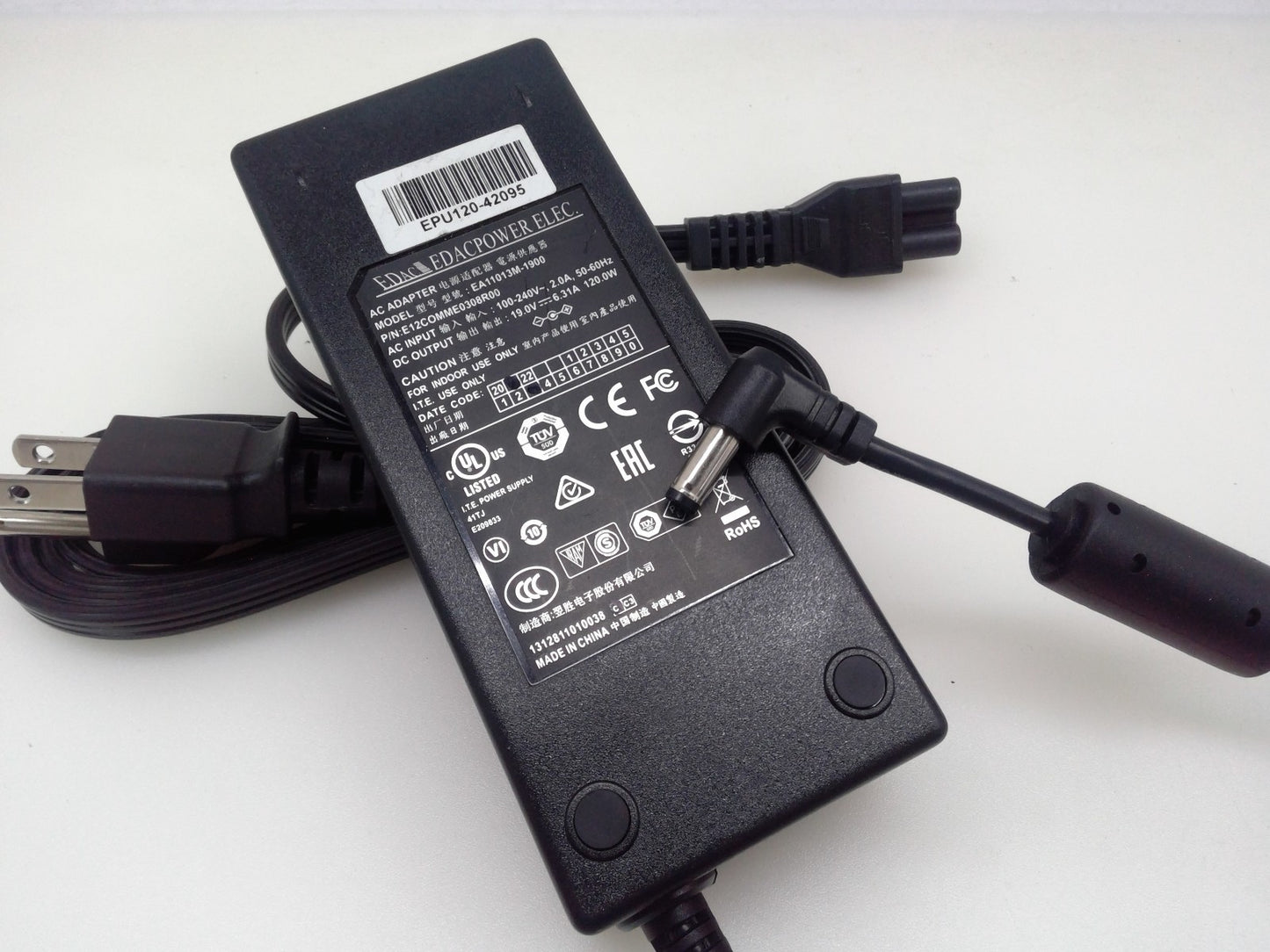 GenuineEDAC EM110113M-1900 19V 6.31A AC Adapter Charger w/Power Cord 5.5*2.5mm