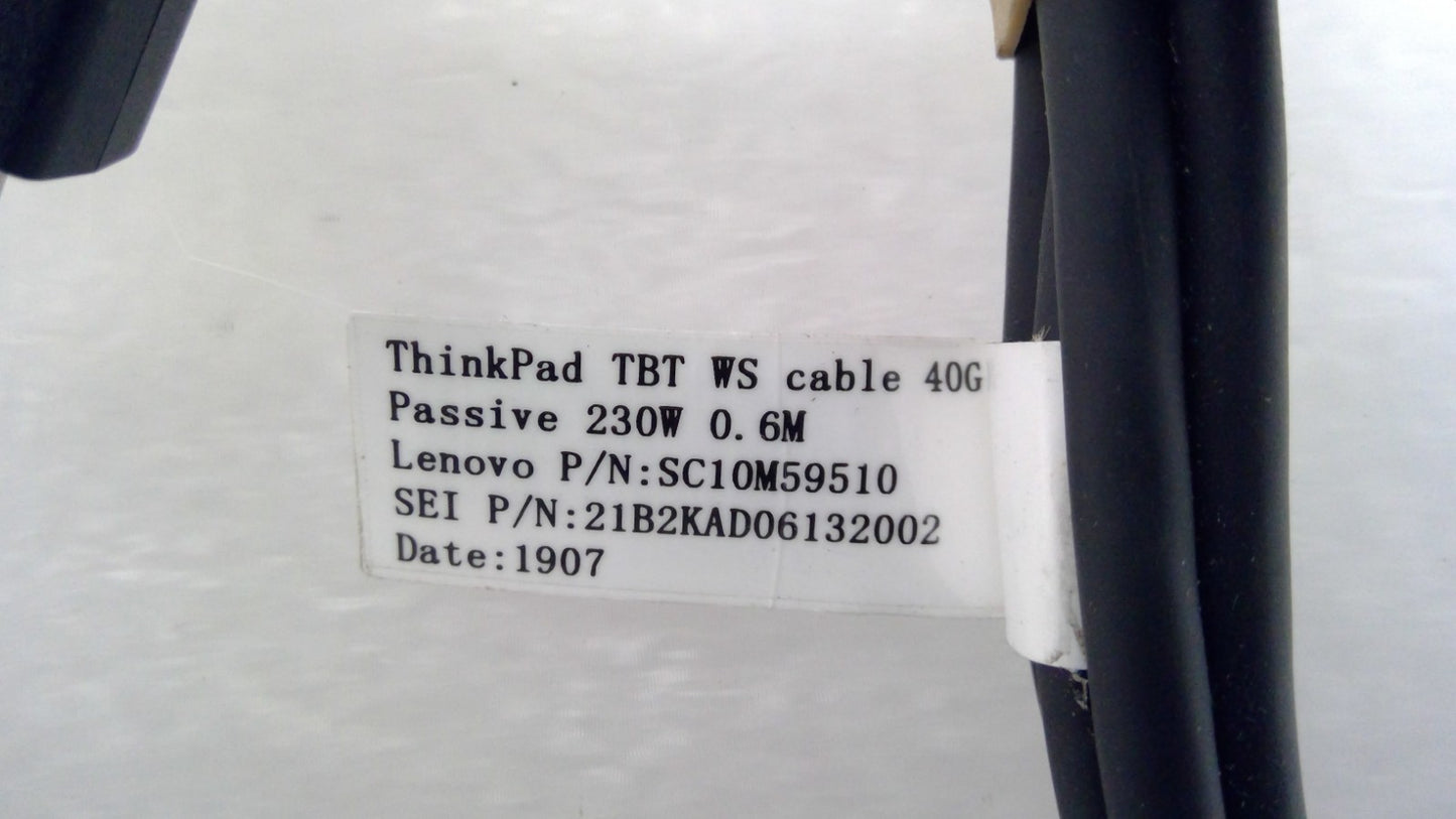 Lenovo Thinkpad TBT3 WS Thunderbolt Workstation Cable for Dock 0.6m SC10M59510