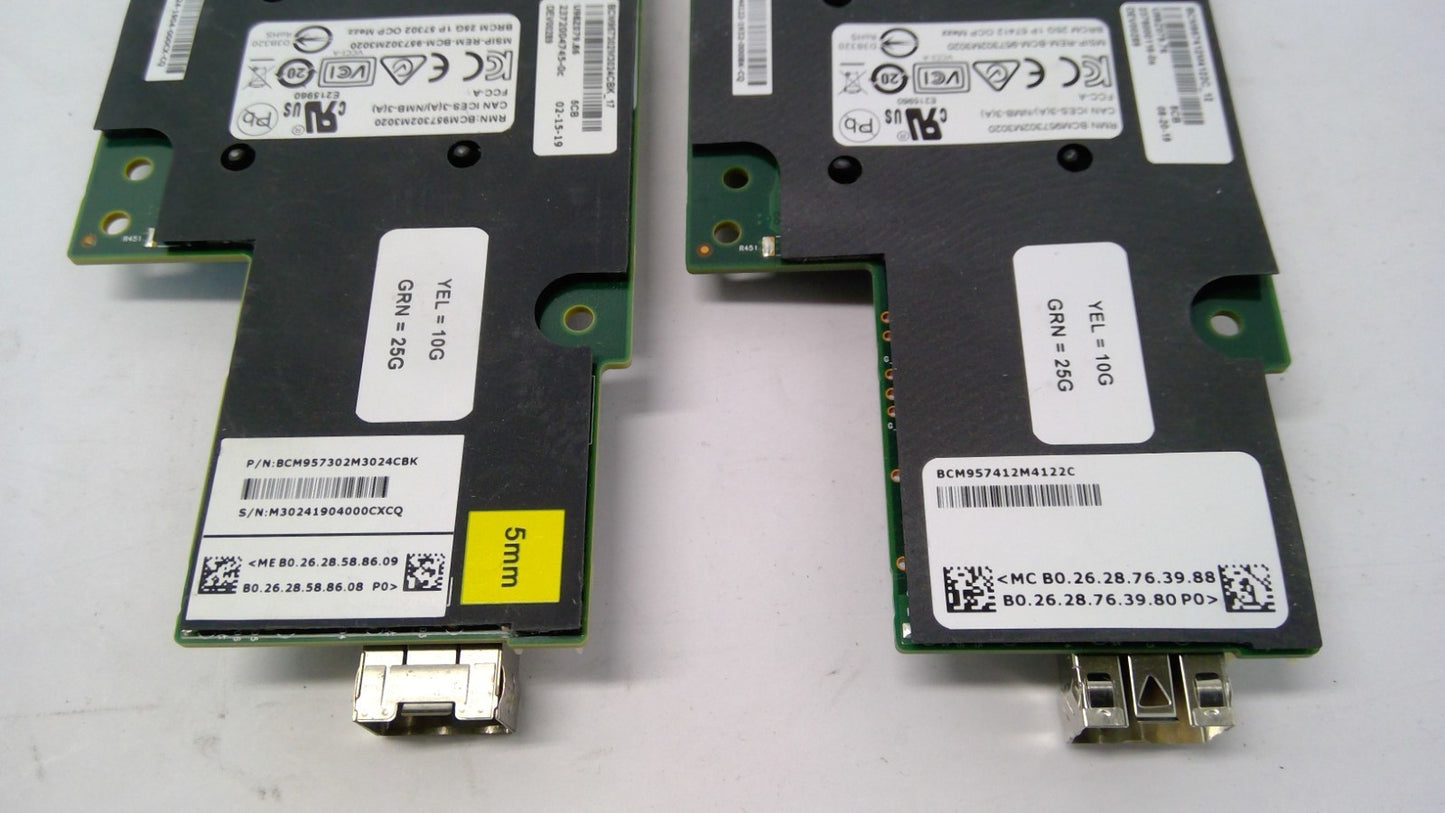 X5 Broadcom BCM957302M3024CBK 1-Port 25G SFP28 PCIe 3.0 x8 OCP 2.0  57302/57412