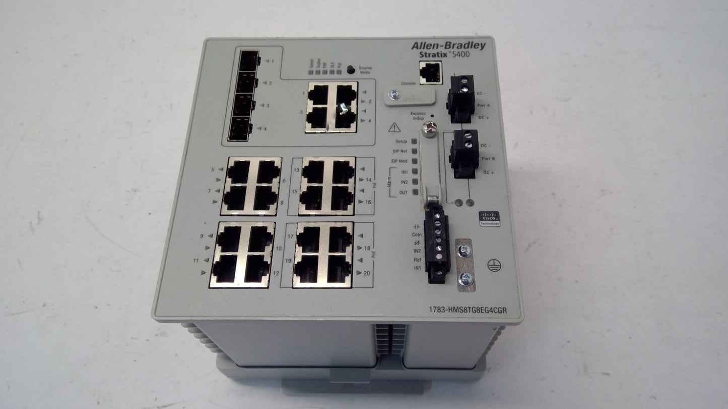 Allen Bradley Stratix 5400 1783-HMS8TG8EG4CGR /A Ethernet Mng Switch *Read*