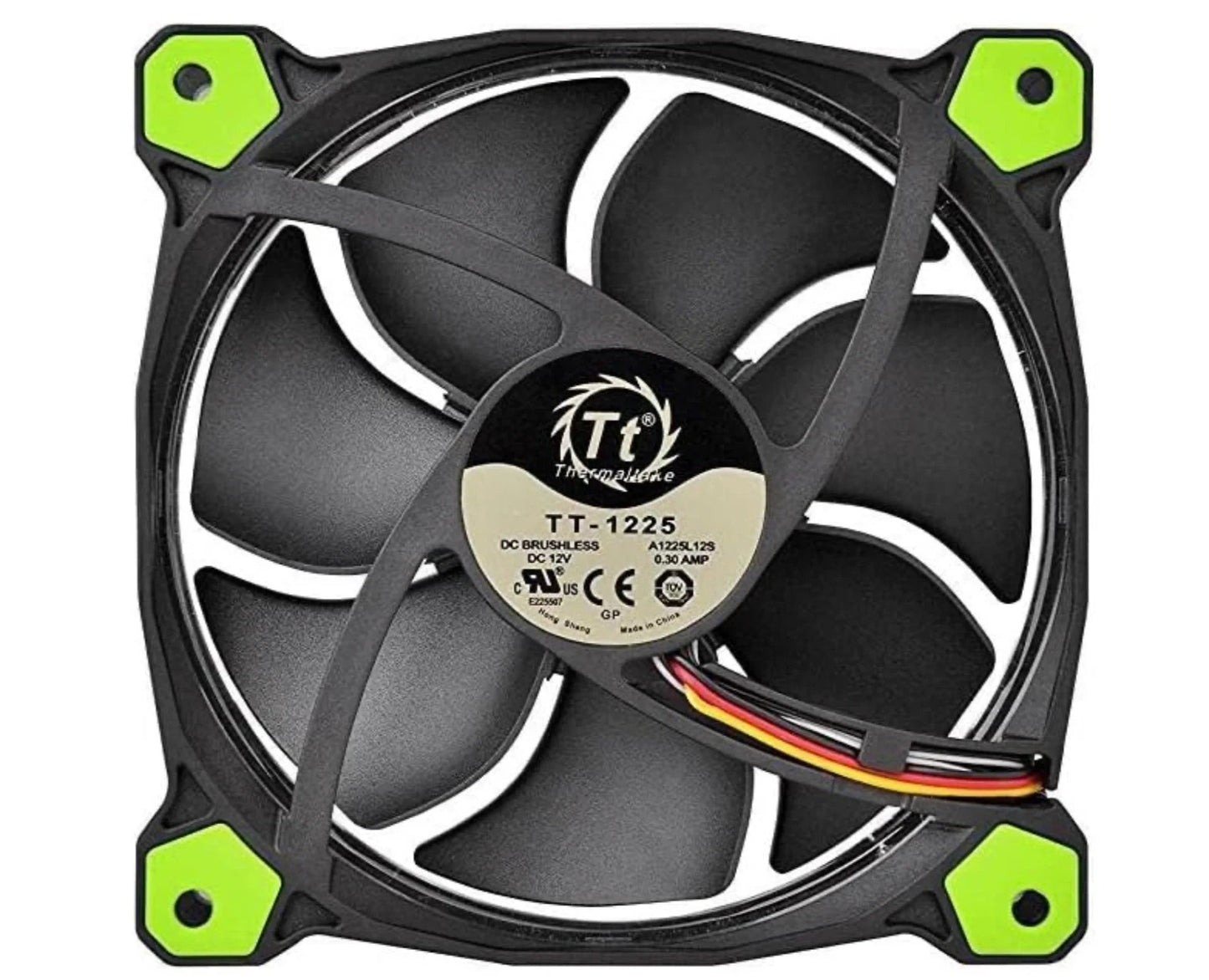 ThermalTake Riing 14 LED Green Case Fans 140X140X25 LED LNC, CL-F039-PL14GR-A
