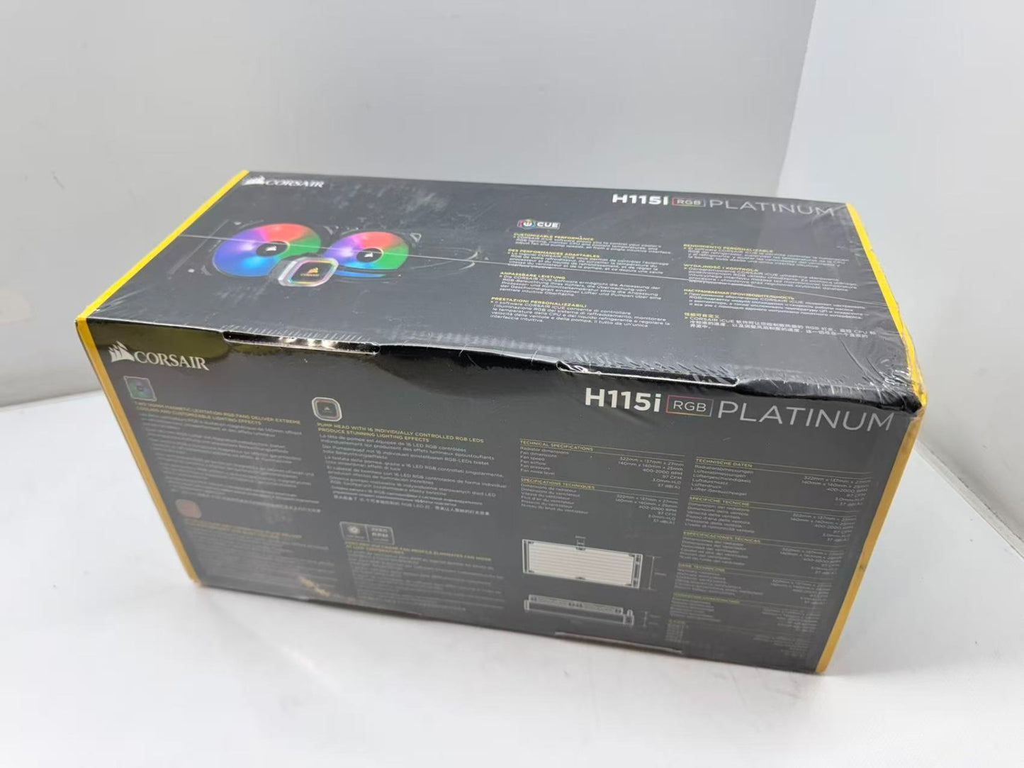 Corsair iCUE H115i RGB PLATINUM 280mm Liquid CPU Cooler Open Box